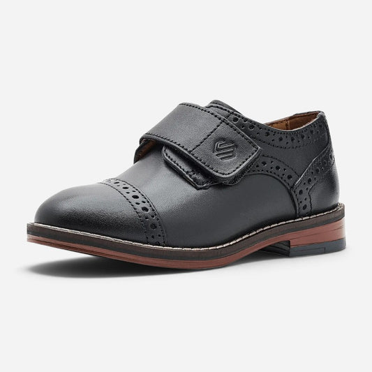 Little Kid's Conard Cap Toe Black Full Grain Leather