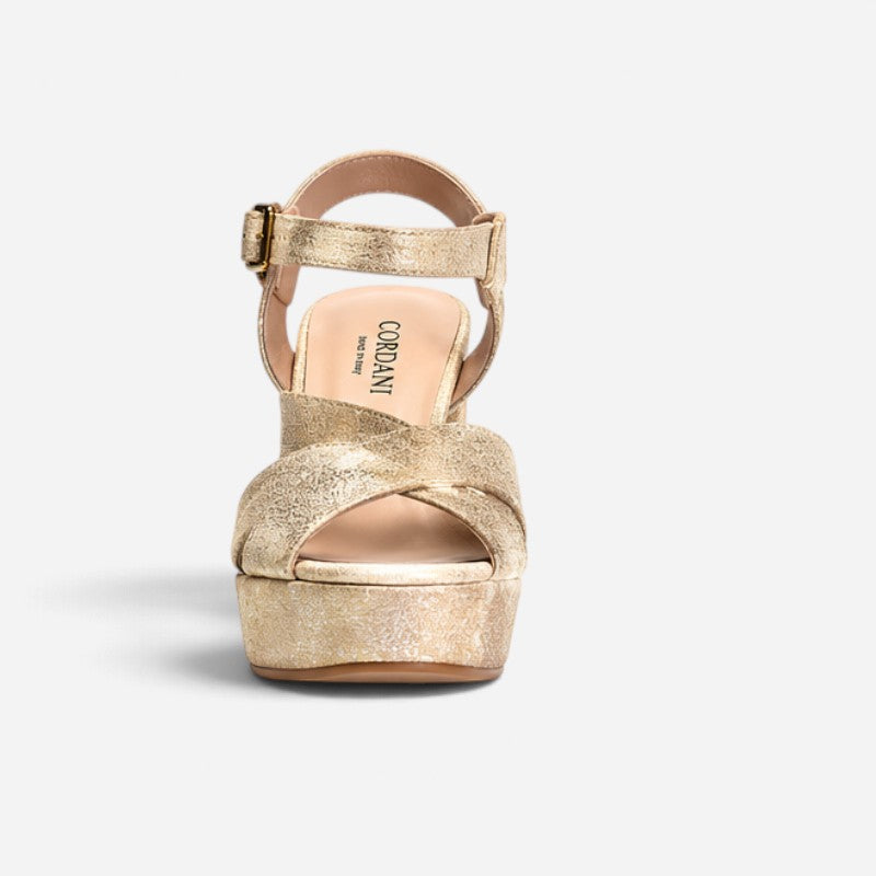 Tahlia Shimmer Dusty Gold Suede