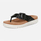Uptown Marin Black tumbled Leather