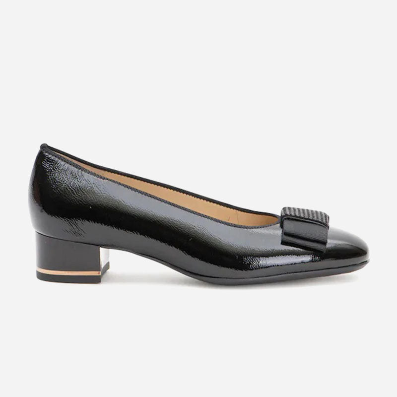 Garnet Black Crinkle Patent